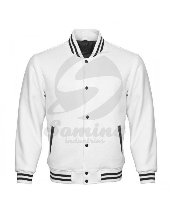 ST-7203 Top Best White Varsity Jacket