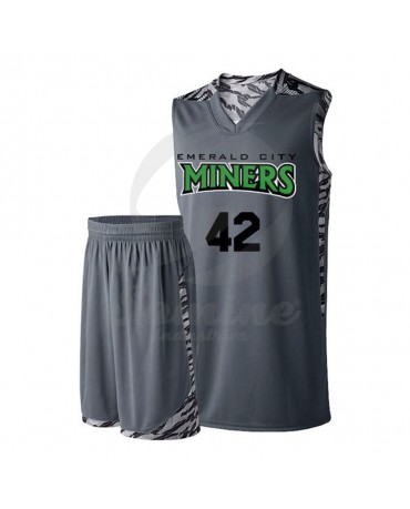 ST-4201 Gray Basketball Uniform
