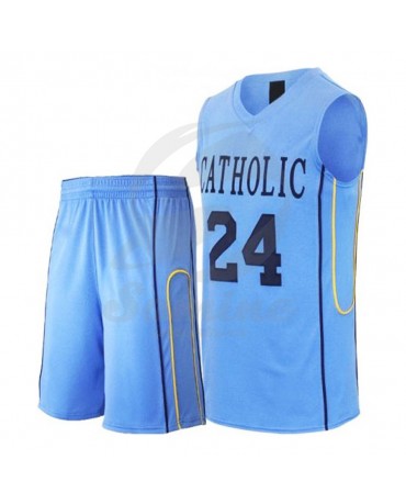 ST-4205 Light Blue Basketball Uniform